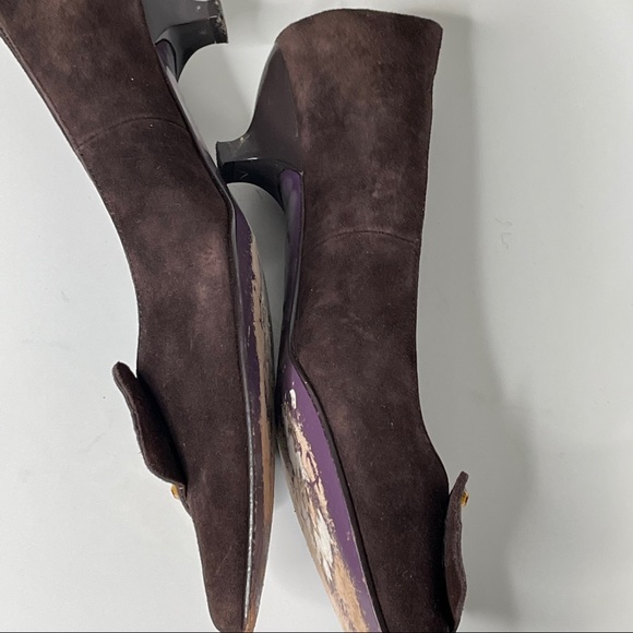 Tyler Richard Tyler brown suede shoes size 7.5 - Picture 6 of 12